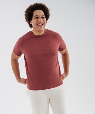 Tee-shirt manches courtes col rond en coton homme vue4 - GEMO 4G HOMME - GEMO