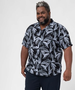 Chemise homme grande taille à manches courtes imprimée vue1 - GEMO (G TAILLE) - GEMO