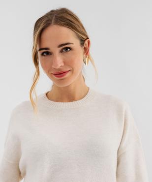 Pull à col rond coupe oversize femme vue2 - GEMO 4G FEMME - GEMO