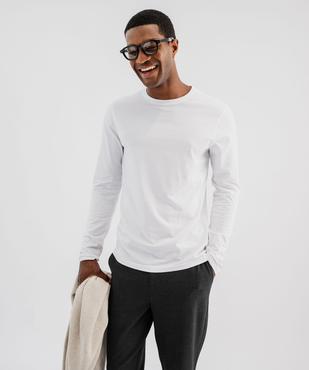 Tee-shirt à manches longues et col rond homme vue11 - GEMO 4G HOMME - GEMO