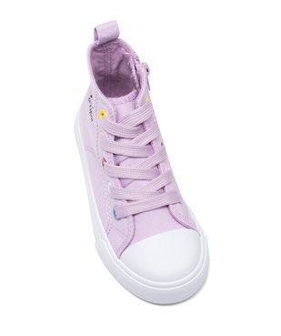 Tennis en toile montantes pastel avec broderie fille vue5 - GEMO 4G FILLE - GEMO