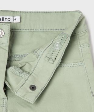 Pantacourt slim finitions brodées fille vue3 - GEMO (ENFANT) - GEMO