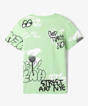 Tee-shirt à manches courtes à motifs graffitis garçon vue3 - GEMO (ENFANT) - GEMO