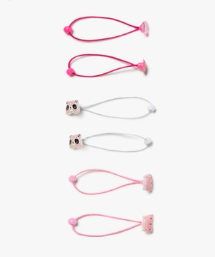 Elastiques fantaisie fille (lot de 6) vue1 - GEMO (ACCESS) - GEMO