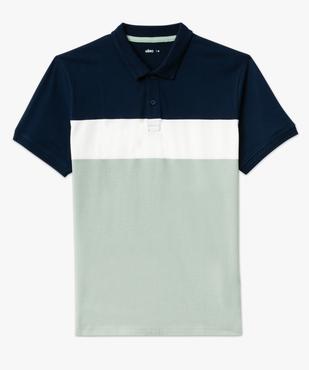 Polo à manches courtes tricolore homme vue4 - GEMO (HOMME) - GEMO