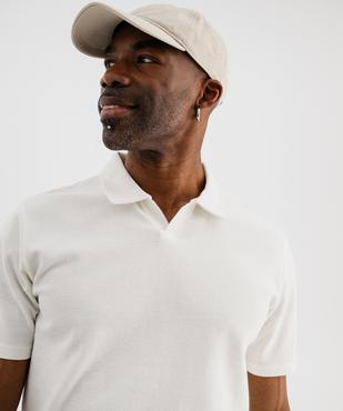 Polo manches courtes en maille nid d’abeille homme vue2 - GEMO 4G HOMME - GEMO