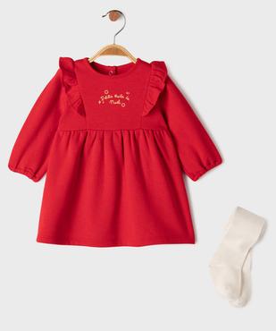 Ensemble robe et collants bébé vue1 - GEMO(BB COUCHE) - GEMO