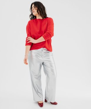 Tee-shirt manches longues en maille épaisse femme grande taille vue4 - GEMO (G TAILLE) - GEMO