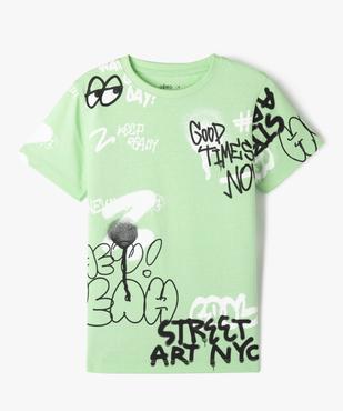 Tee-shirt à manches courtes à motifs graffitis garçon vue1 - GEMO (ENFANT) - GEMO