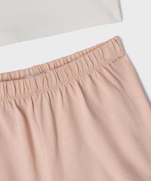 Pyjashort en jersey de coton fille vue2 - GEMO 4G FILLE - GEMO
