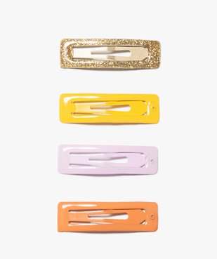Pinces à cheveux fille rectangulaires (lot de 4) vue1 - GEMO (ACCESS) - GEMO
