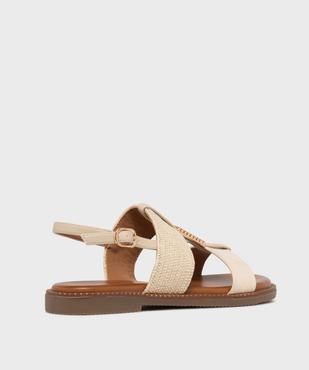 Sandales plates à larges brides et bijou métallique femme - Valentina Baldano vue4 - VALENTINA BALDA - GEMO