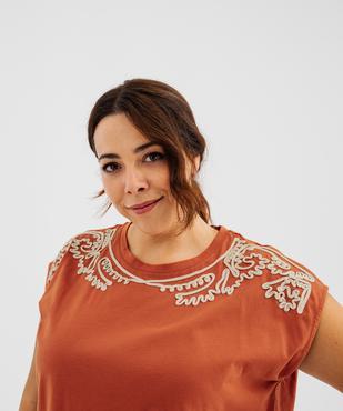 Pull col tunisien femme grande taille vue2 - GEMO 4G GT - GEMO