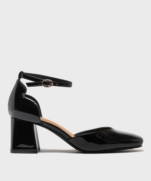 Escarpins à bout carré et talon large vernis femme - Valentina Baldano vue1 - VALENTINA BALDA - GEMO