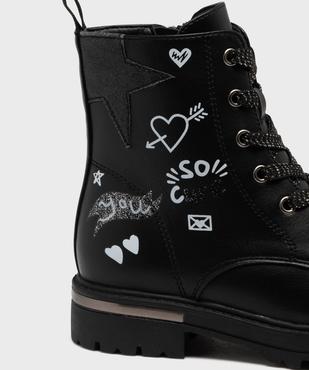 Bottines avec inscriptions et touches pailletées fille - Lovely Wings vue6 - LOVELY WINGS GEMO FOR GOOD - GEMO