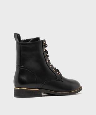 Boots plates à lacets et zip femme vue4 - VALENTINA BALDA - GEMO