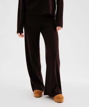 Pantalon wide leg maille femme vue1 - GEMO(FEMME PAP) - GEMO