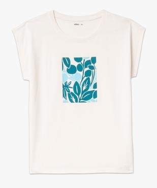 Haut de pyjama à manches ultra courtes avec motif fleuri femme vue4 - GEMO 4G FEMME - GEMO