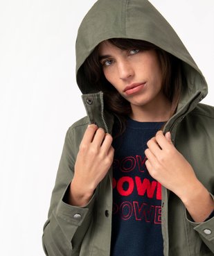 Parka femme à capuche en coton vue2 - GEMO(FEMME PAP) - GEMO