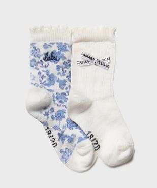 Chaussettes avec finitions froncées bébé fille (lot de 2) - LuluCastagnette vue1 - LULUCASTAGNETTE - GEMO