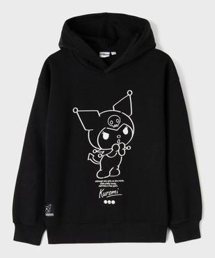 Sweat à capuche imprimé Kuromi fille vue1 - KUROMI - GEMO