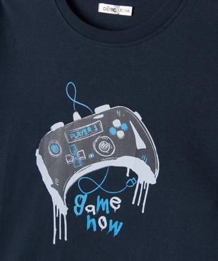 Pyjama en coton bicolore avec motif manette de jeu garçon vue2 - GEMO 4G GARCON - GEMO