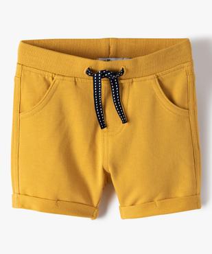 Short bébé garçon confortable en jersey à taille élastiquée vue1 - GEMO 4G BEBE - GEMO