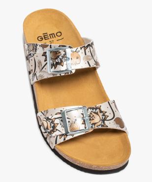 Mules femme à talon plat et brides ajustables imprimées vue5 - GEMO (CASUAL) - GEMO