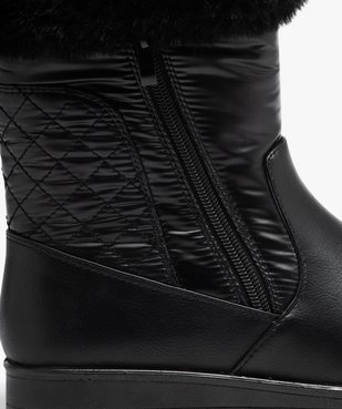 Boots femme confort à col fourré avec effet matelassé vue6 - GEMO (CONFORT) - GEMO