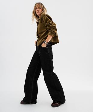 Jean wide leg femme vue1 - GEMO 4G FEMME - GEMO