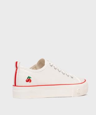 Tennis en toile à semelle épaisse femme - Le temps des cerises vue4 - SHOES BY LTDC - GEMO