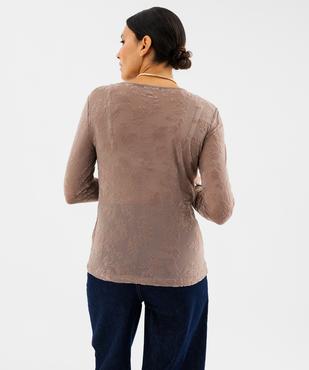 Tee-shirt col rond imprimé femme vue4 - GEMO(FEMME PAP) - GEMO