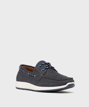 Chaussures bateau à lacets et semelle intérieure cuir vue2 - URBAN STEPS - GEMO