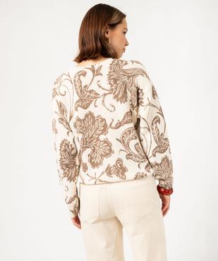 Pull imprimé fleuri femme vue6 - GEMO(FEMME PAP) - GEMO