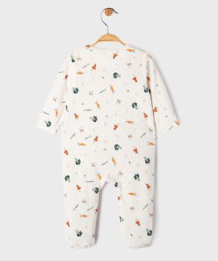 Pyjama en velours avec motif dinosaure bébé vue3 - GEMO 4G BEBE - GEMO