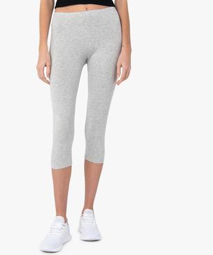 Legging court en coton stretch femme vue1 - GEMO 4G FEMME - GEMO