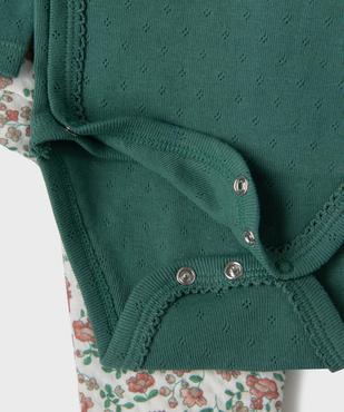 Ensemble 2 pièces bébé fille pyjama et body manches longues  vue2 - GEMO(BB COUCHE) - GEMO