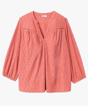 Blouse manches 3/4 en maille ajourée femme grande taille vue4 - GEMO 4G GT - GEMO