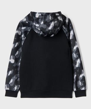 Sweat à capuche avec col zippé garçon vue3 - GEMO (JUNIOR) - GEMO