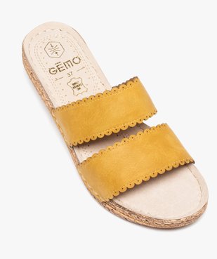 Mules femme confort à brides dentelées unies vue5 - GEMO (CONFORT) - GEMO