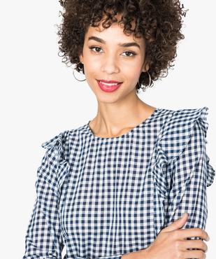 Blouse vichy à volants vue2 - GEMO(FEMME PAP) - GEMO