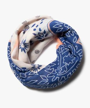 Foulard fille imprimé avec pompons - LuluCastagnette vue1 - LULUCASTAGNETTE - GEMO