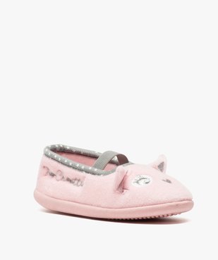Chaussons fille ballerines à bride avec oreilles de chat vue2 - GEMO 4G FILLE - GEMO