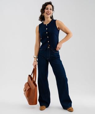 Gilet de costume sans manches en maille milano femme vue4 - GEMO(FEMME PAP) - GEMO