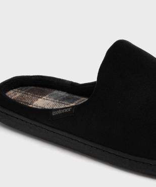 Chaussons mules en velours avec semelle tartan homme - Isotoner vue6 - ISOTONER - GEMO
