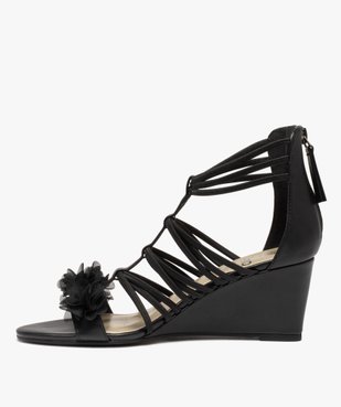 Sandales femme compensées avec contrefort fermé vue3 - GEMO(URBAIN) - GEMO