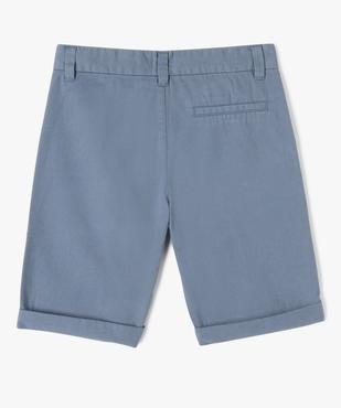 Bermuda coupe chino regular en toile de coton garçon vue3 - GEMO 4G GARCON - GEMO