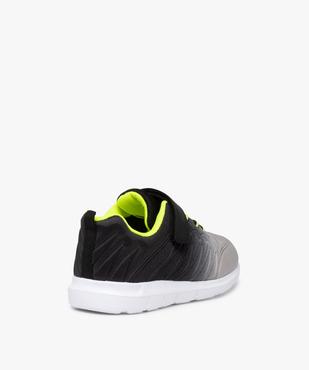 Baskets garçon running en textile renforcé et détails fluo vue4 - GEMO (ENFANT) - GEMO