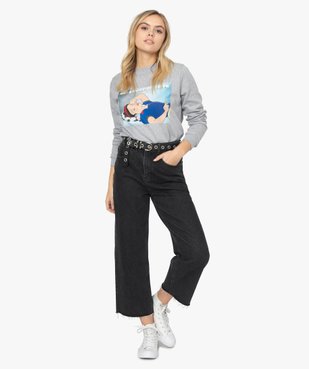Sweat femme molletonné imprimé fantaisie vue5 - FOLLOW ME - GEMO
