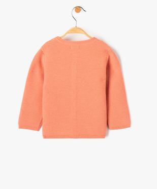Gilet bébé fille à col rond en maille pailletée vue3 - GEMO(BEBE DEBT) - GEMO